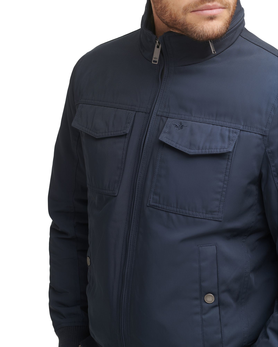 (image for) Sweet Polytwill 2-Pocket Military Bomber Jacket